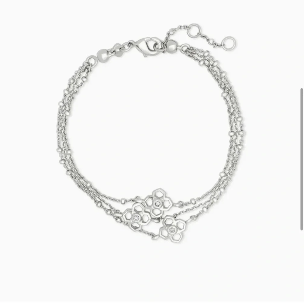 NEW KENDRA SCOTT Rue Multi Strand Bracelet In‎ Silver